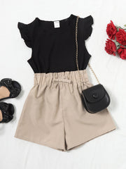 pink ruffle shorts​

