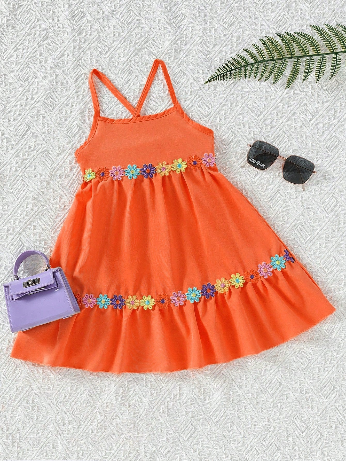 flower applique dress
