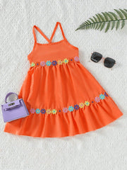 flower applique dress
