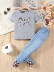 Cat face t shirt