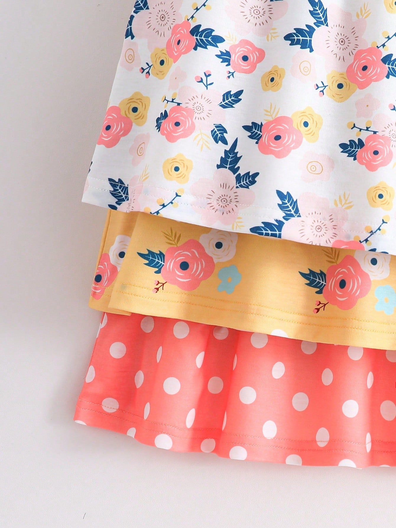 pink dress with polka dots​


