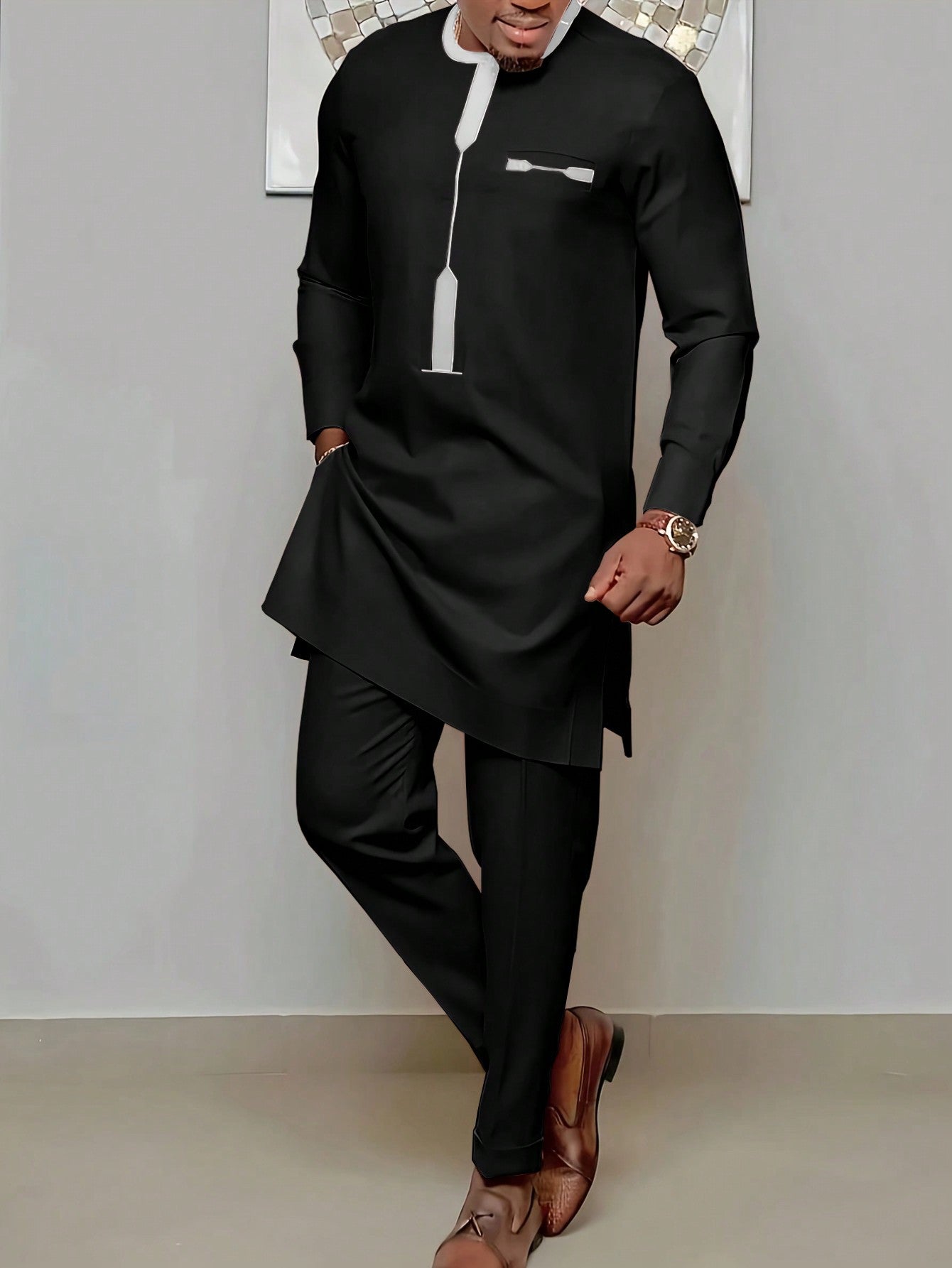 drawstring suit pants
