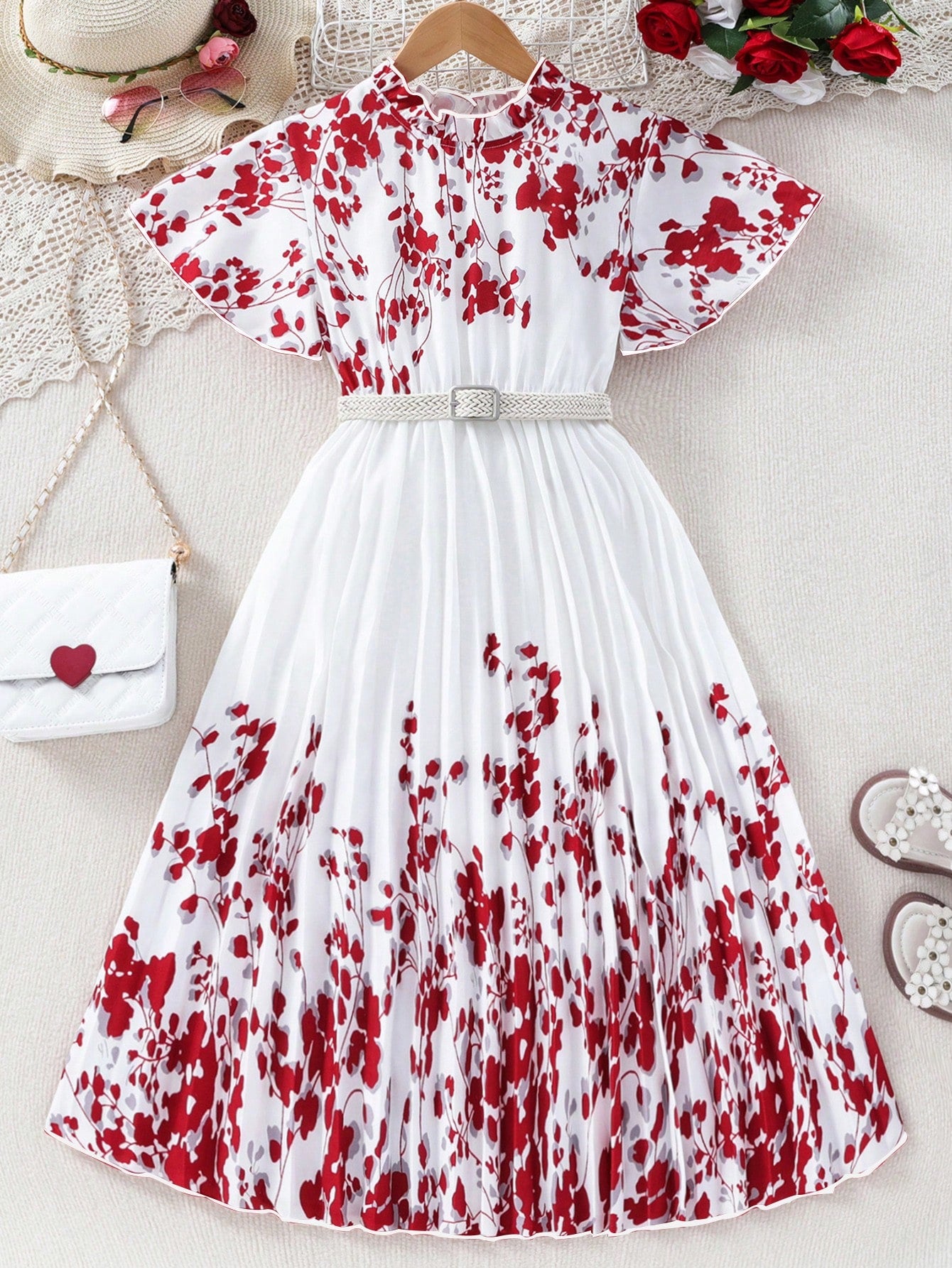 pleated hem dress​

