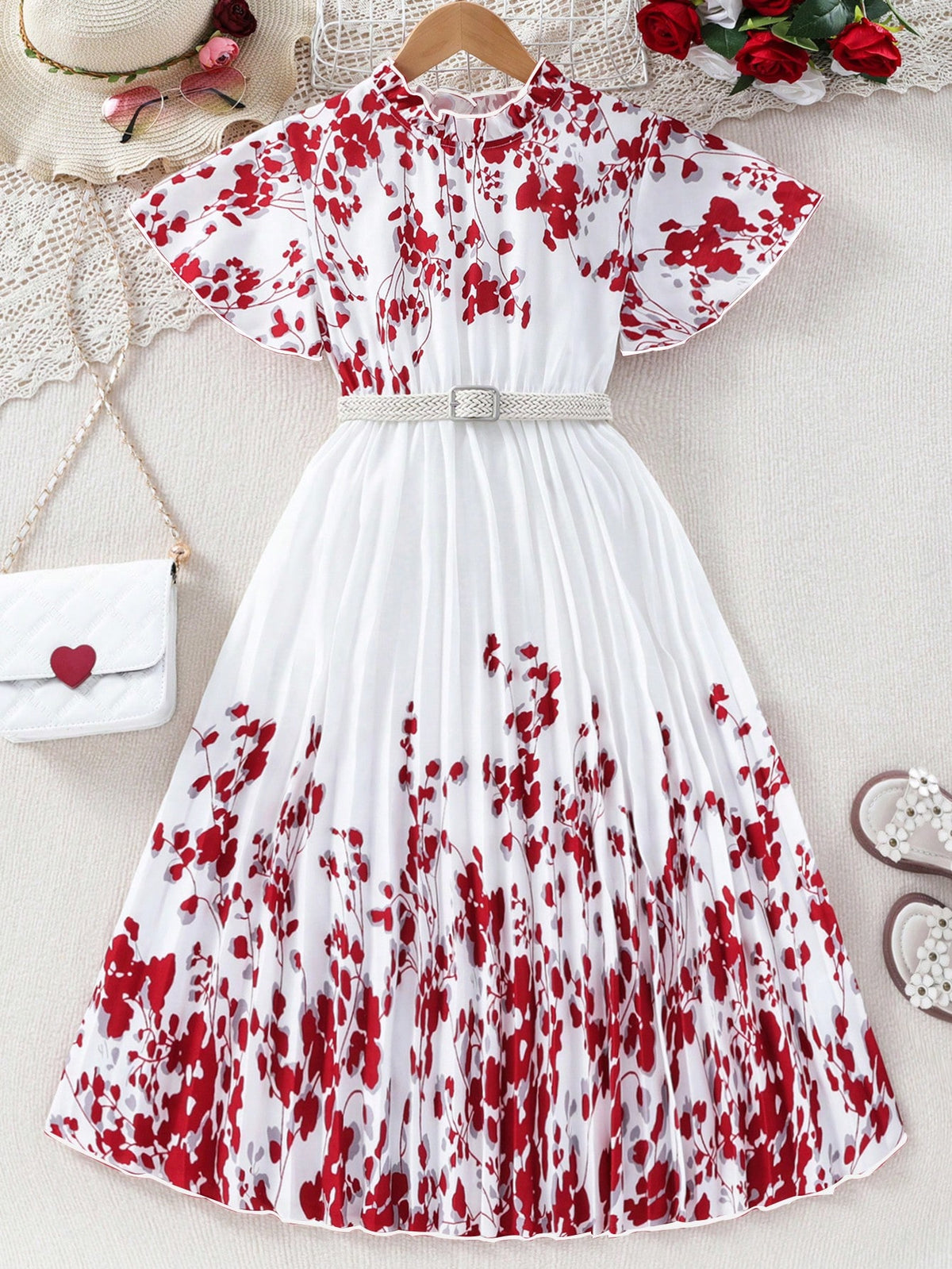 pleated hem dress​

