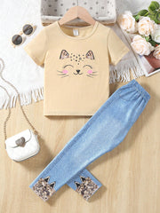 Cat face t shirt