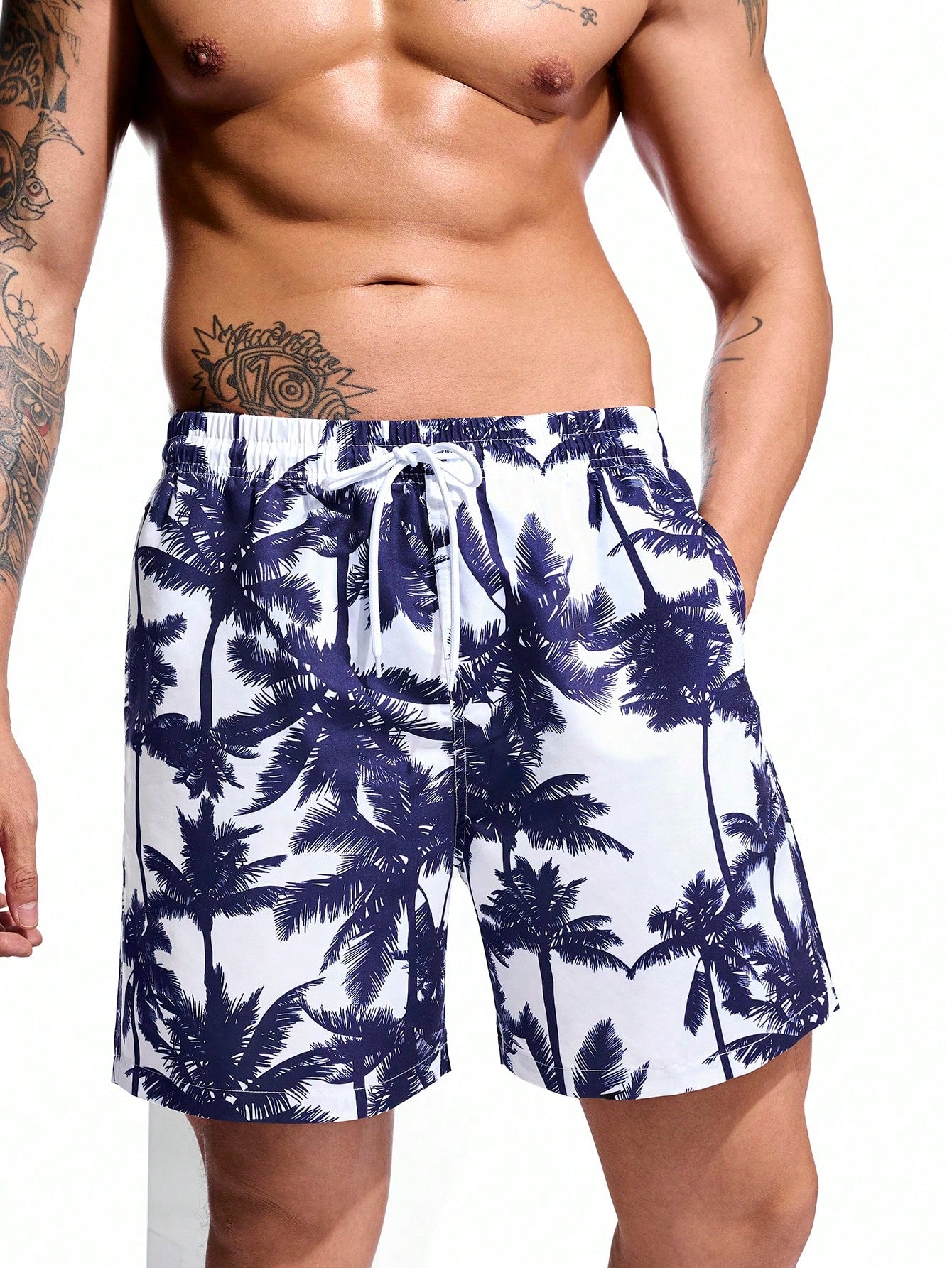 red graphic shorts​

