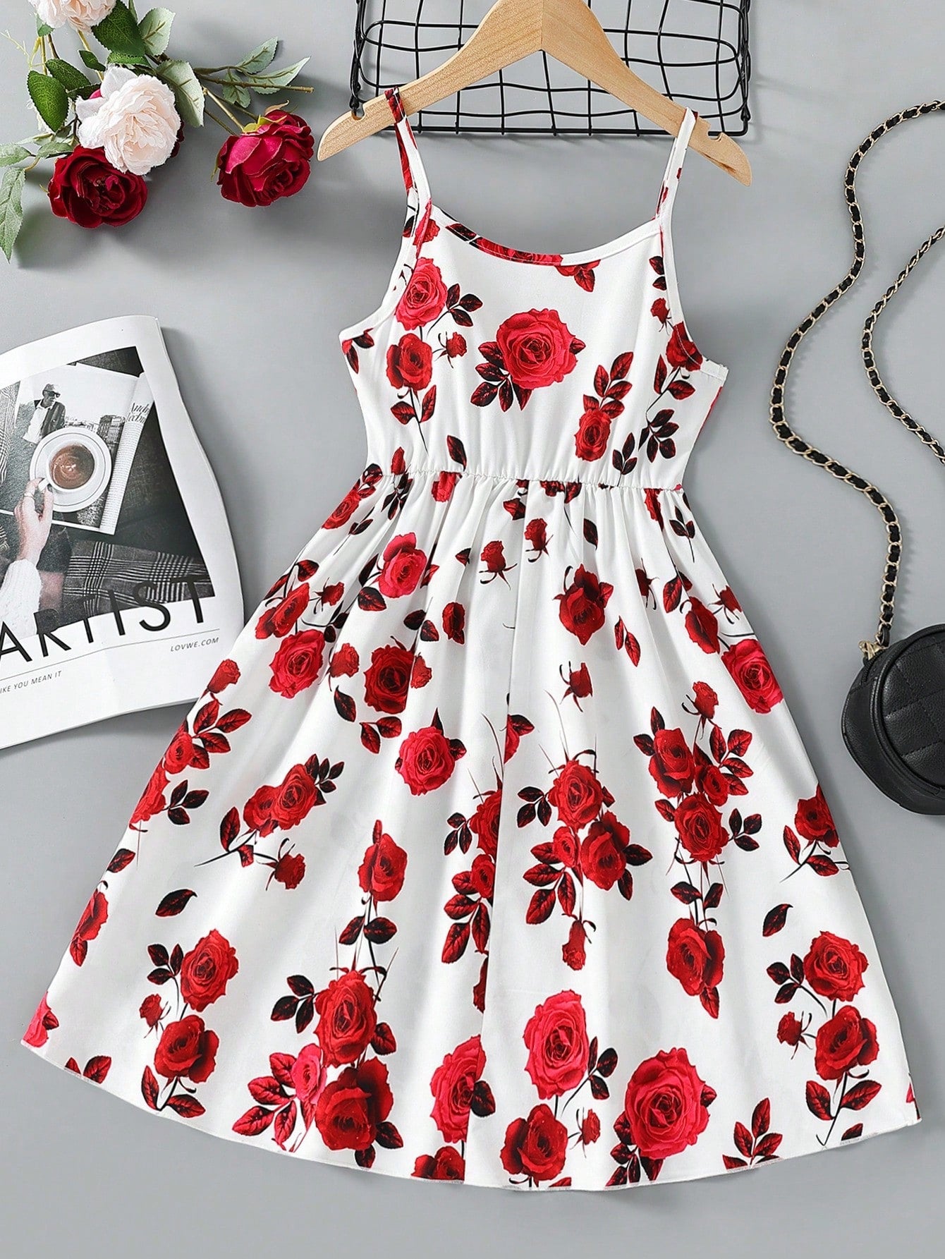 pink floral halter dress​

