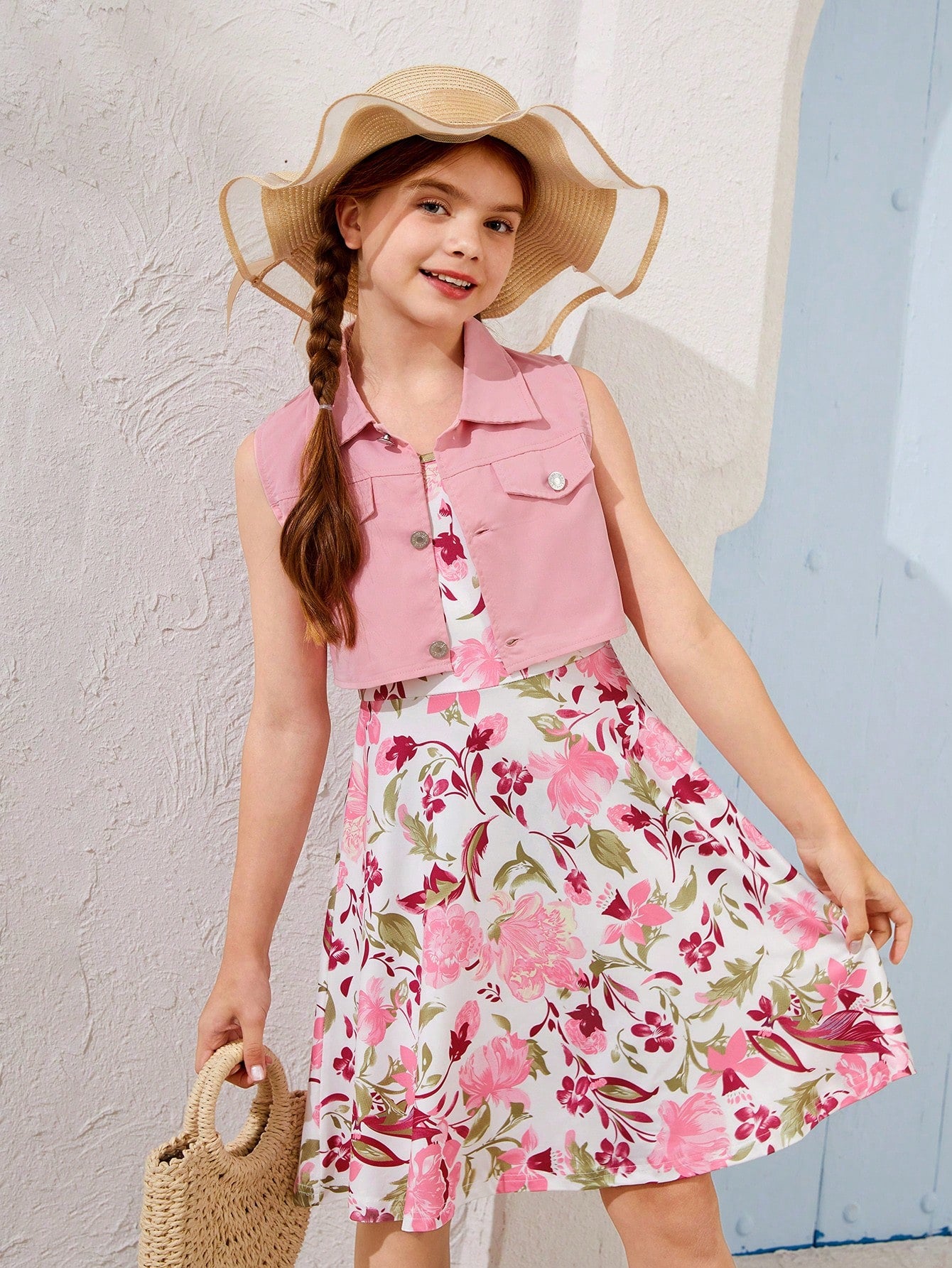 floral dress spaghetti strap​

