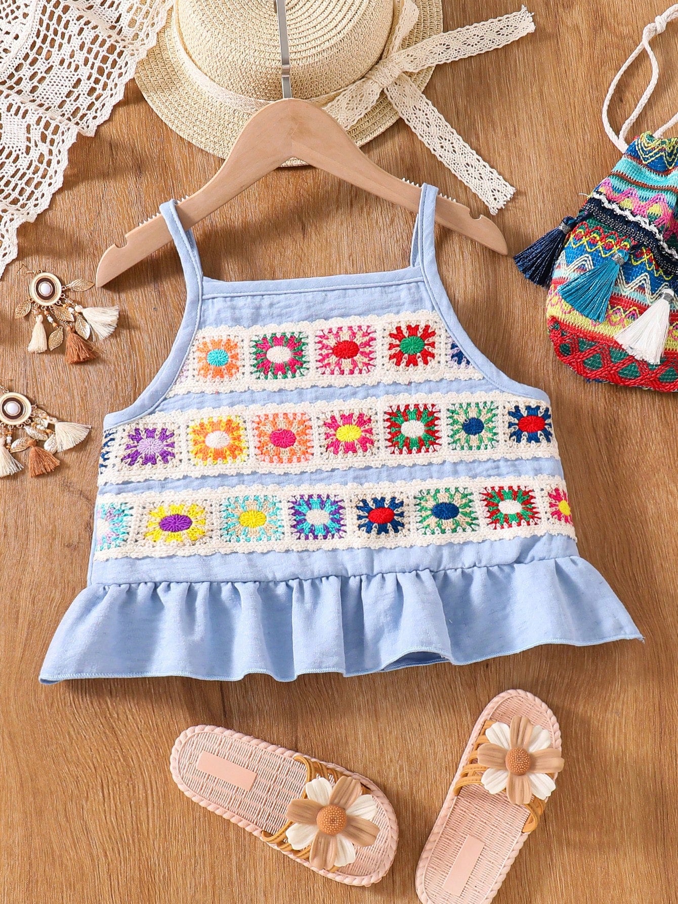 white ruffle tank top