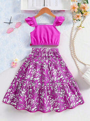 floral pleated midi skirt​

