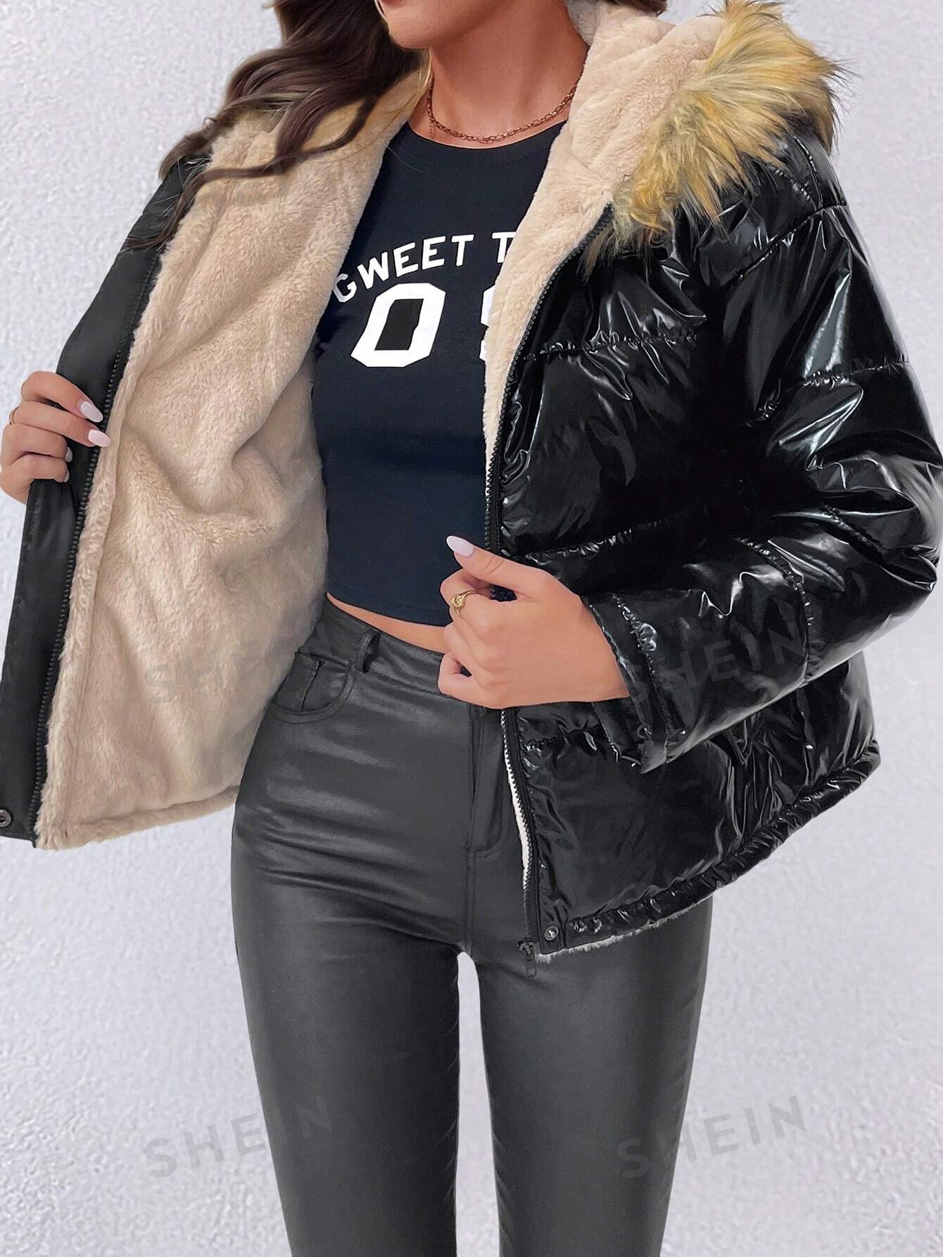 Trim Pocket Padded Coat