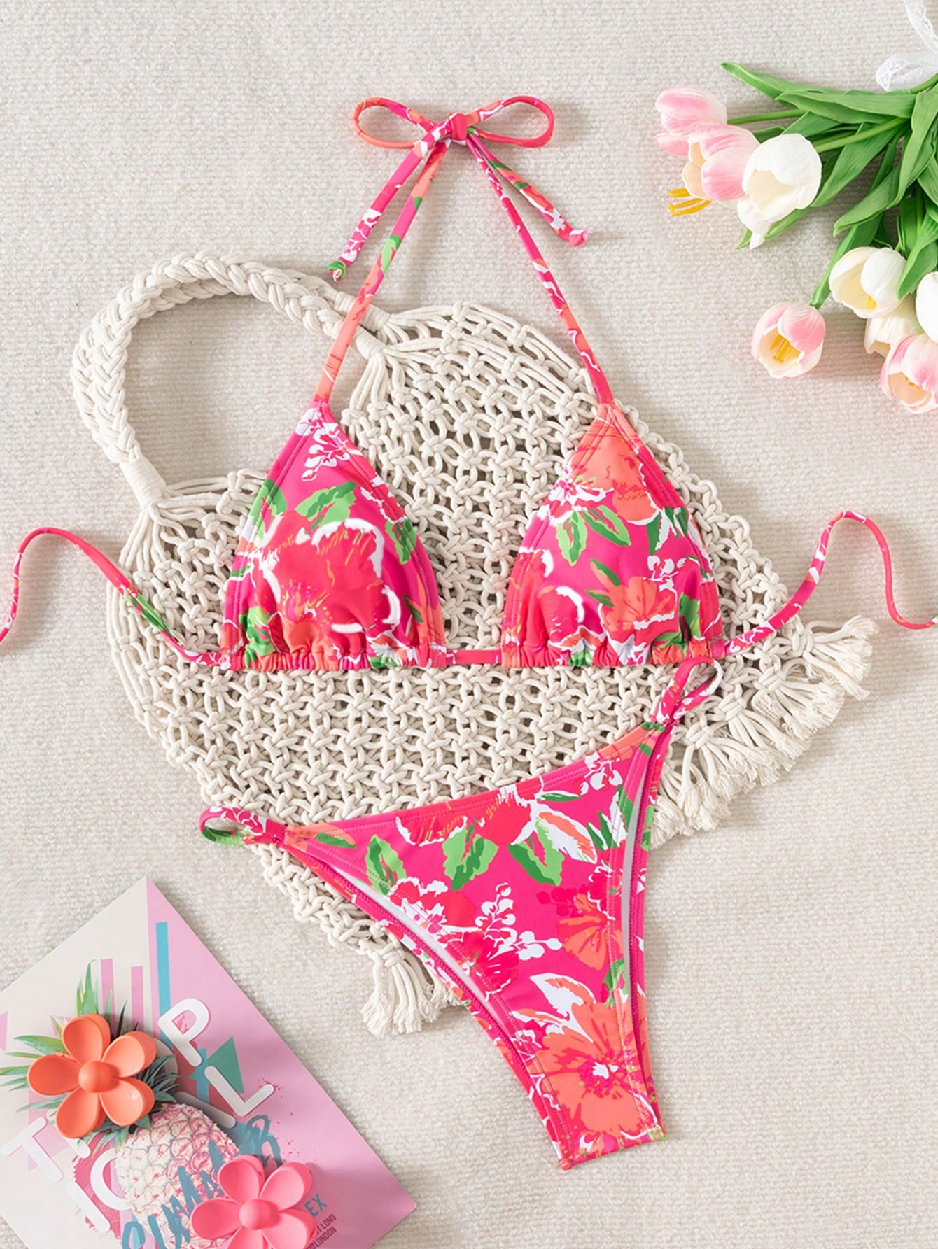 white floral bikini​

