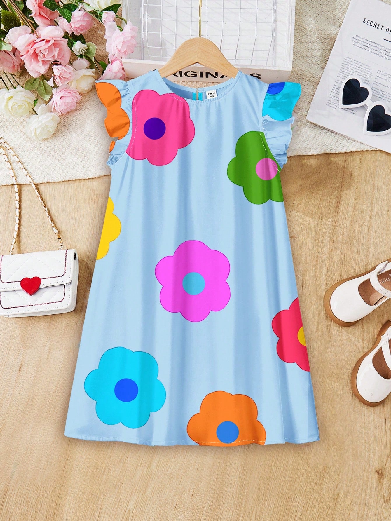 flower chiffon dress​

