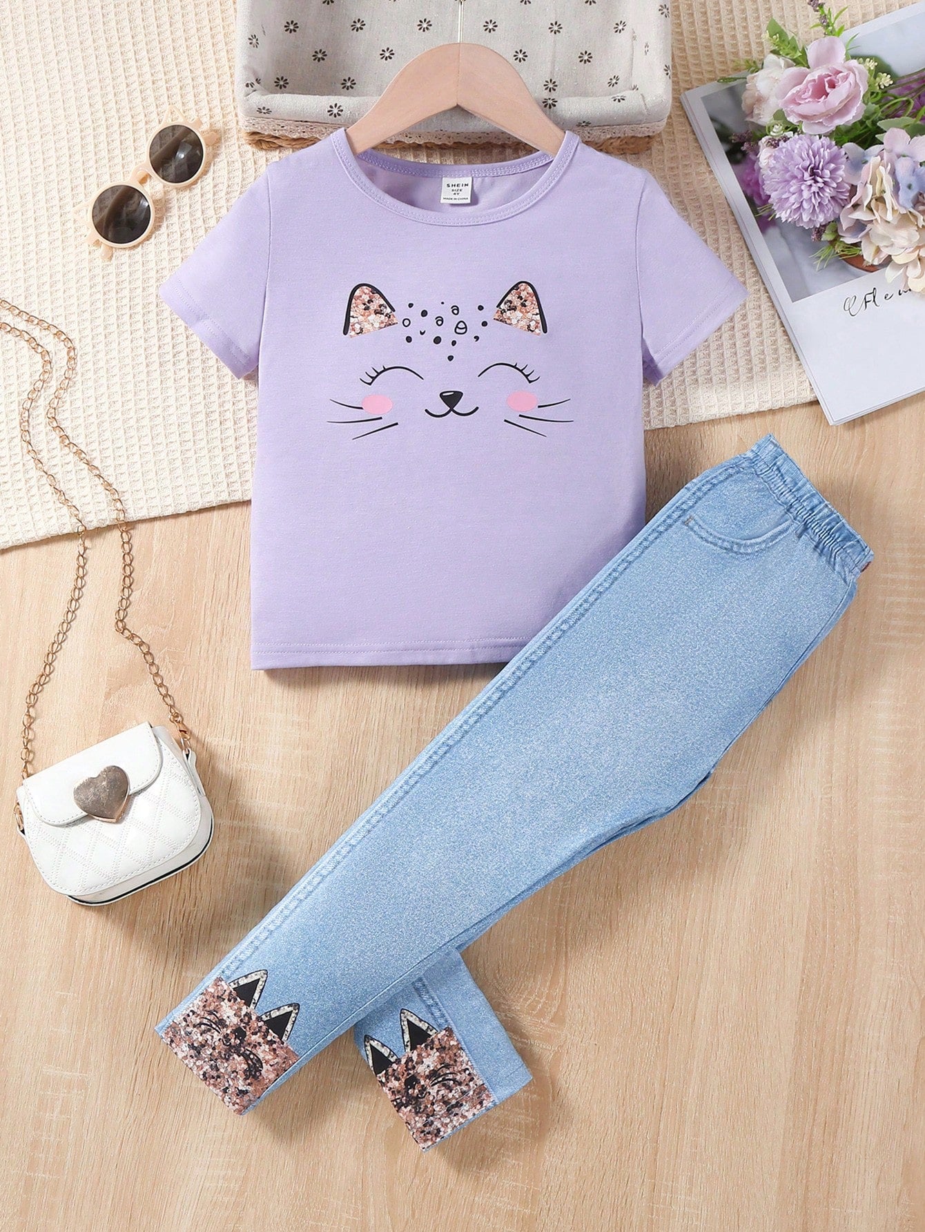 Cat face t shirt