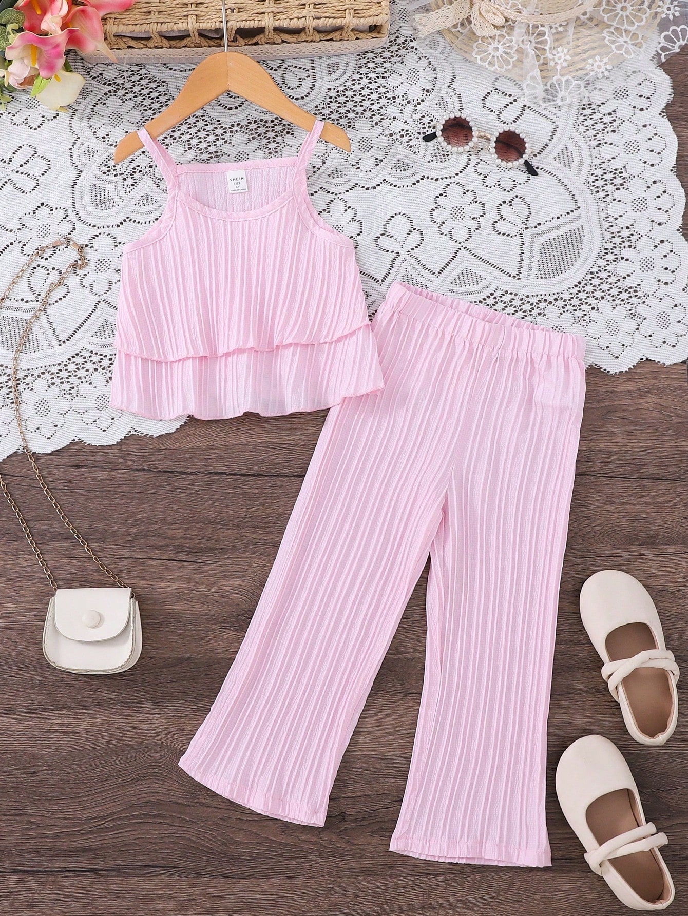 Dress with ruffle top