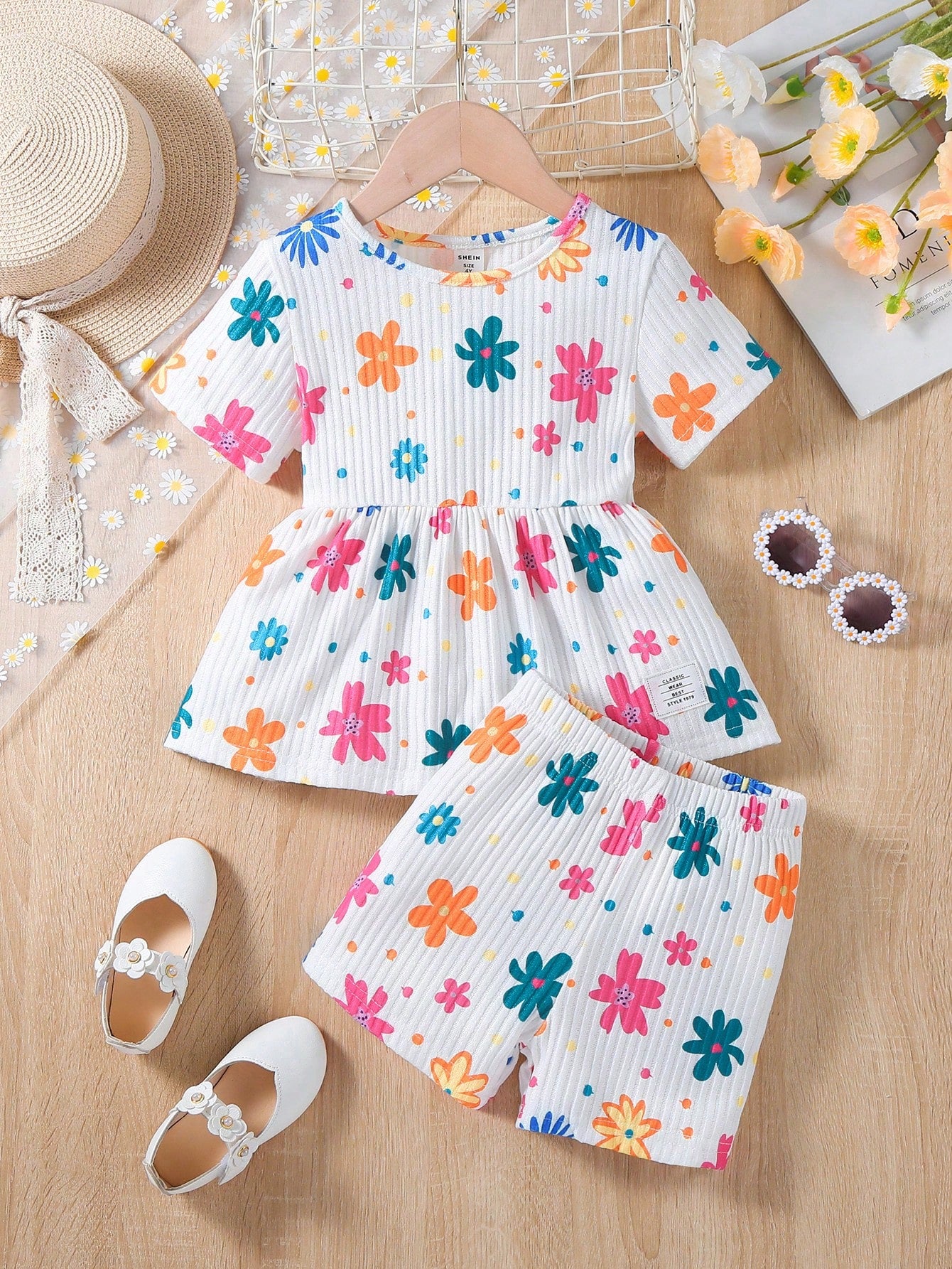 Floral print t shirt