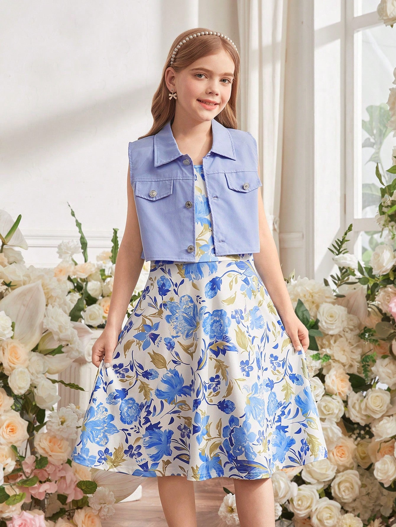 Floral spaghetti strap dress