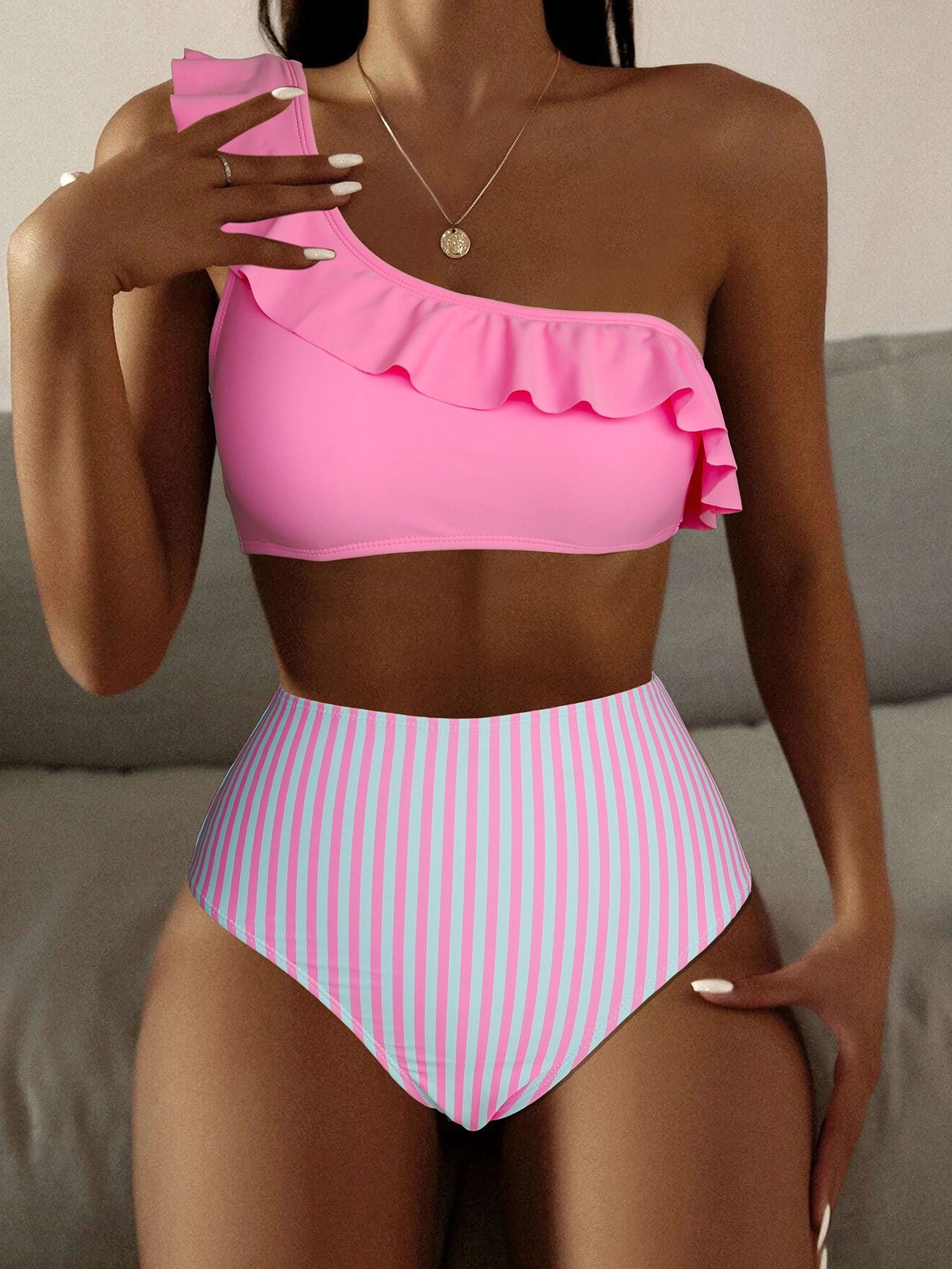 High waist bikini bottoms