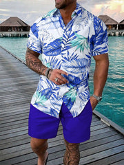 Men tropical print shirt
