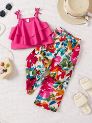 Pink spaghetti strap tank top