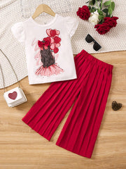 Pleated pants set