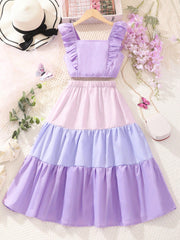 Prom dress with ruffles