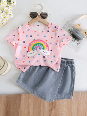 Rainbow band t shirt
