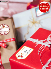 90pcs Christmas Elements Decorative Sticker Label For Gift Packaging