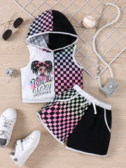 Short sleeve hooded t shirt
