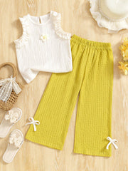 Top with ruffle hem