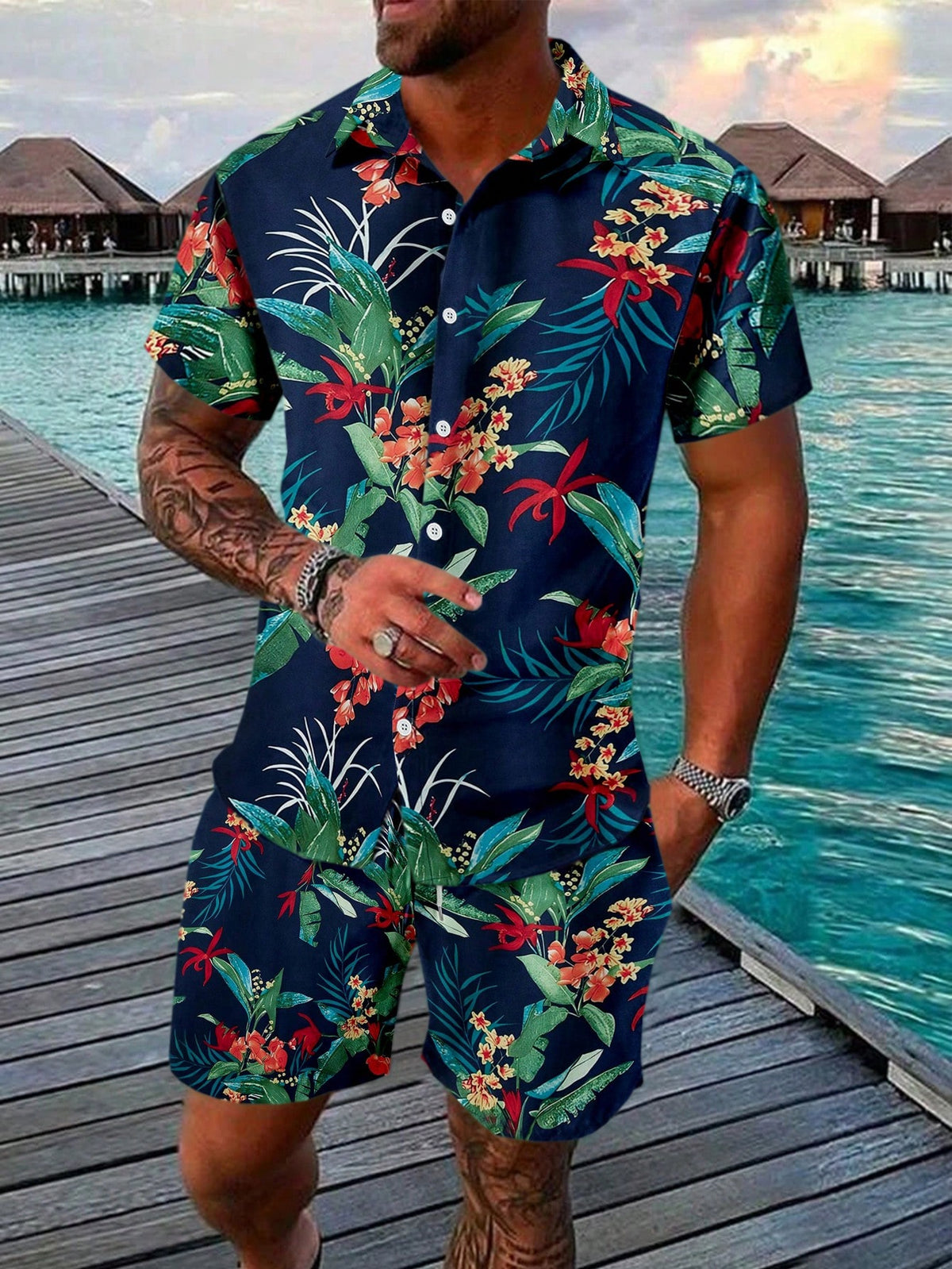 Tropical print shirt