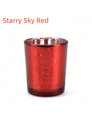 wicker candle holder 2 piece set​ Red color