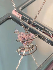 Heart and cross pendant necklace